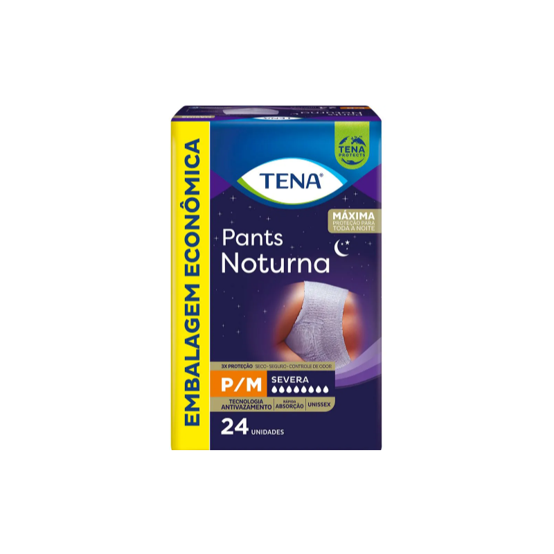 FRALDA ADULTO TENA PANT NOTURANA P/M COM 24 UNIDADES
