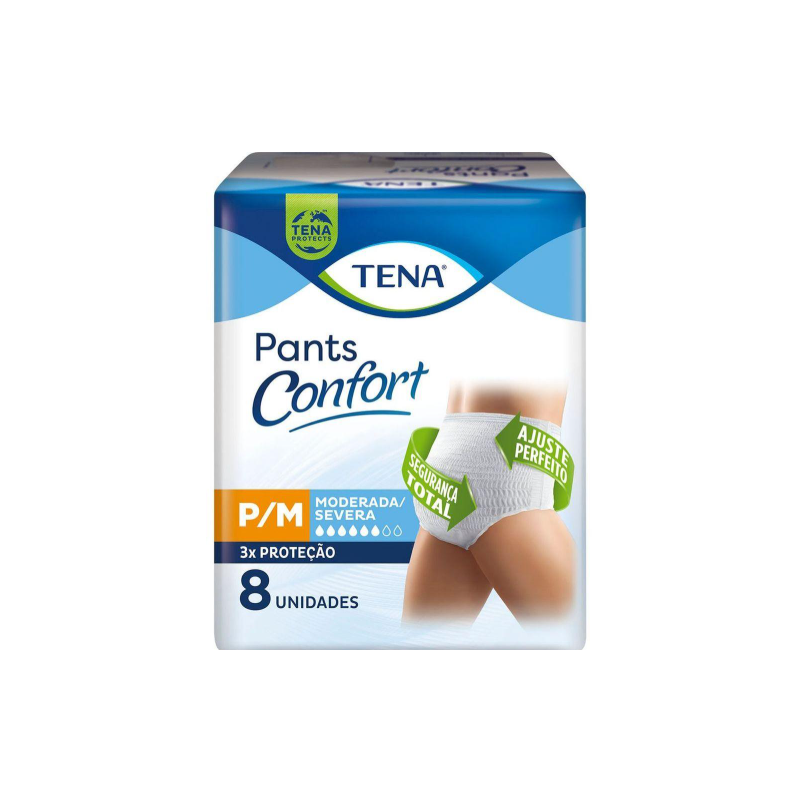 FRALDA GERIATRICA TENA PANTS CONFORT P/M 8UNI