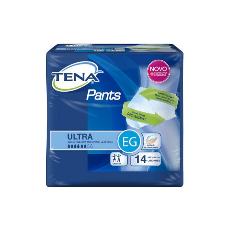 FRALDA GERIÁTRICA TENA PANTS EG COM 14 UNIDADES