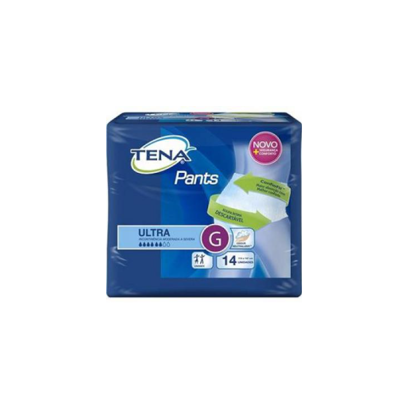 FRALDA GERIATRICA TENA PANTS ULTRA G/XG COM 14 UNIDADES