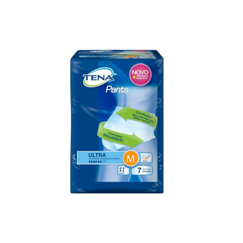 FRALDA GERIÁTRICA TENA PANTS ULTRA M COM 7 UNIDADES
