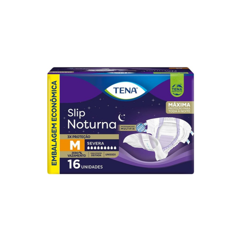 FRALDA GERIATRICA TENA SLIP NOT M COM 16 UNIDADES