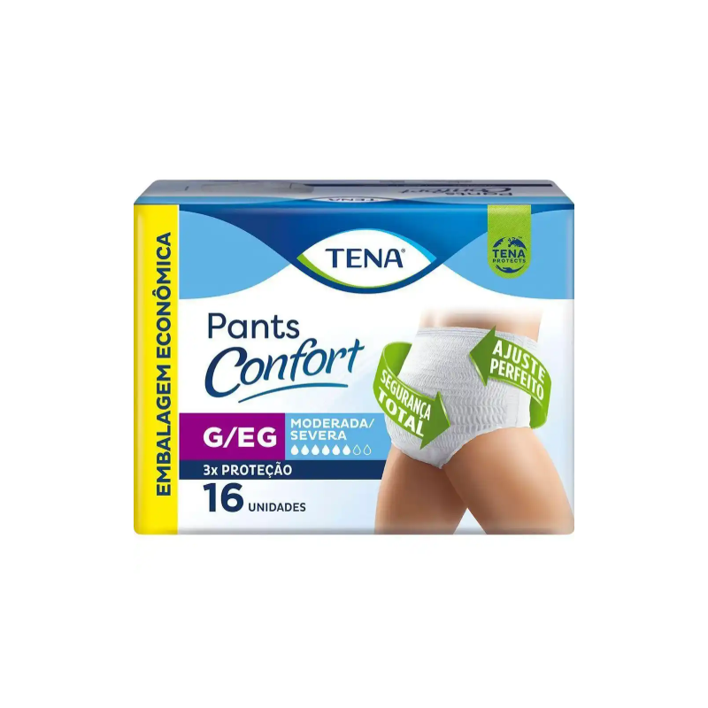 ROUPA INTIMA TENA PANTS CONFORT GD/EG LV16 P14 UNIDADES
