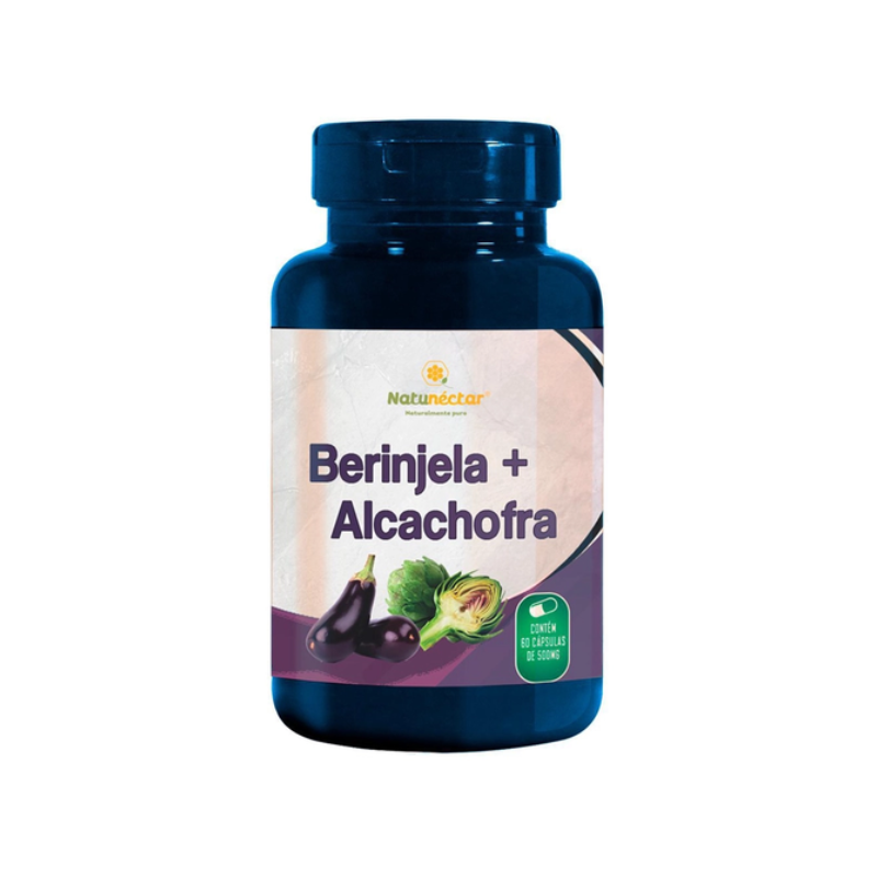 BERINJELA COM ALCACHOFRA 500MG 60 CAPSULAS  NATUNECTAR