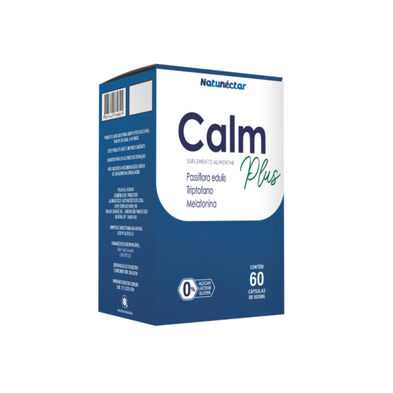CALM PLUS 500MG COM 60 CAPSULAS NATUNECTAR
