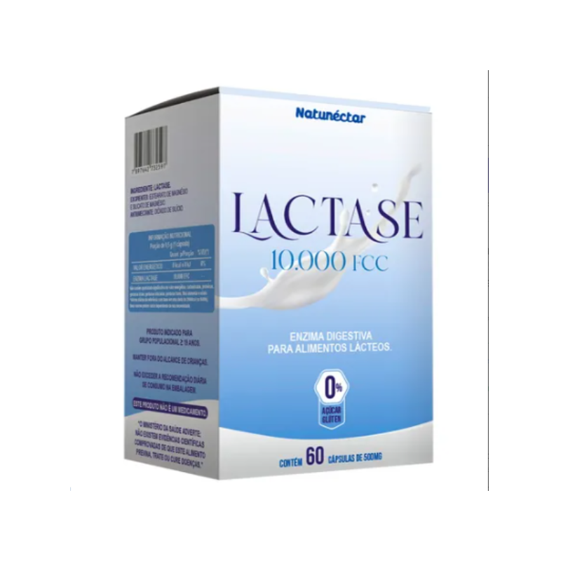 LACTASE COM 60 CAPSULAS  NATUNECTAR