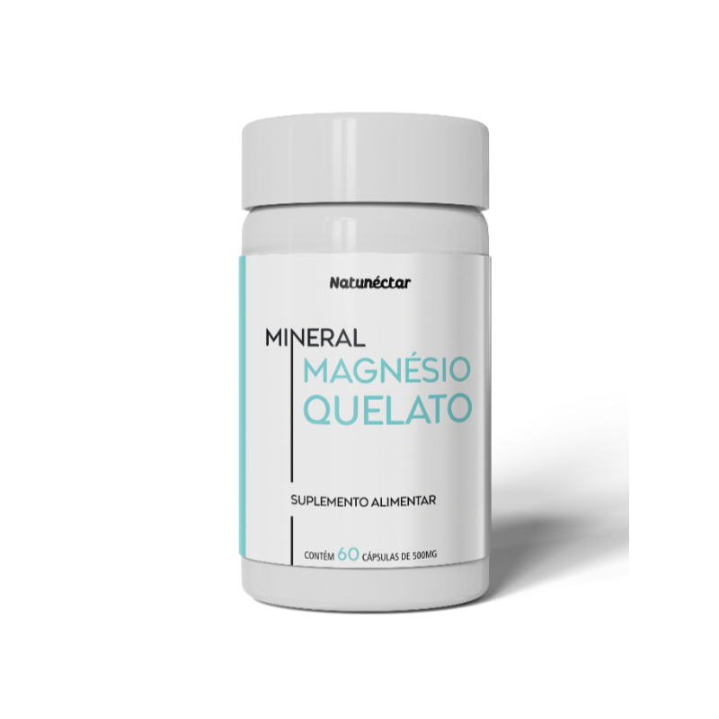 MAGNESIO QUELATO 500MG COM 60 CAPSULAS NATUNECTAR