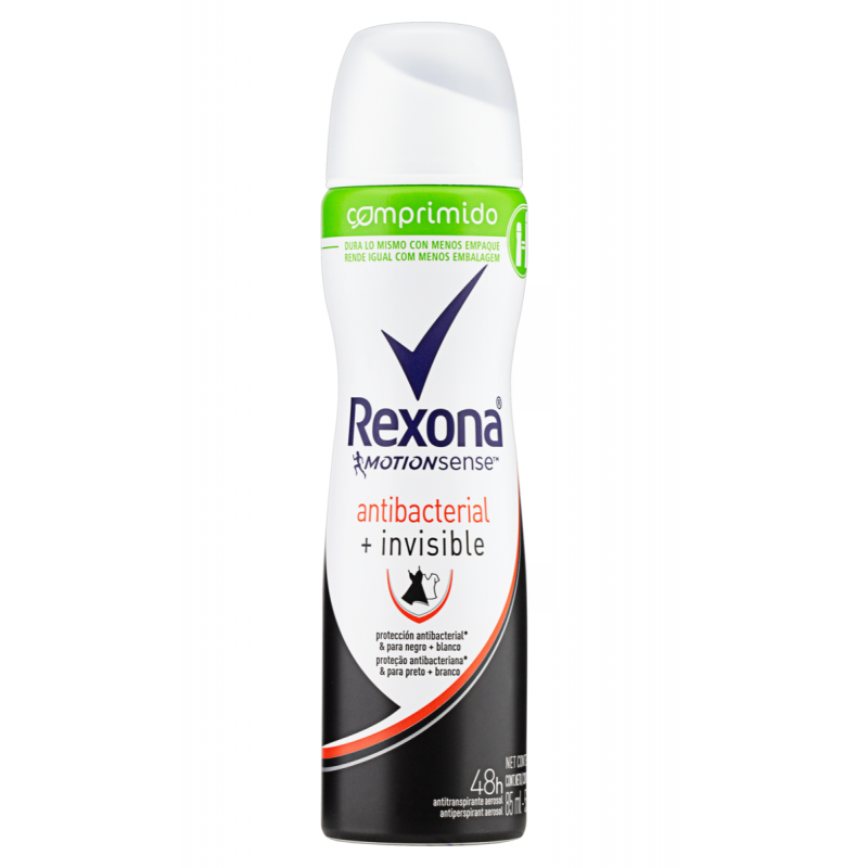 DESODORANTE AEROSOL REXONA  ANTIBACTERIANO INVISIBLE 85ML