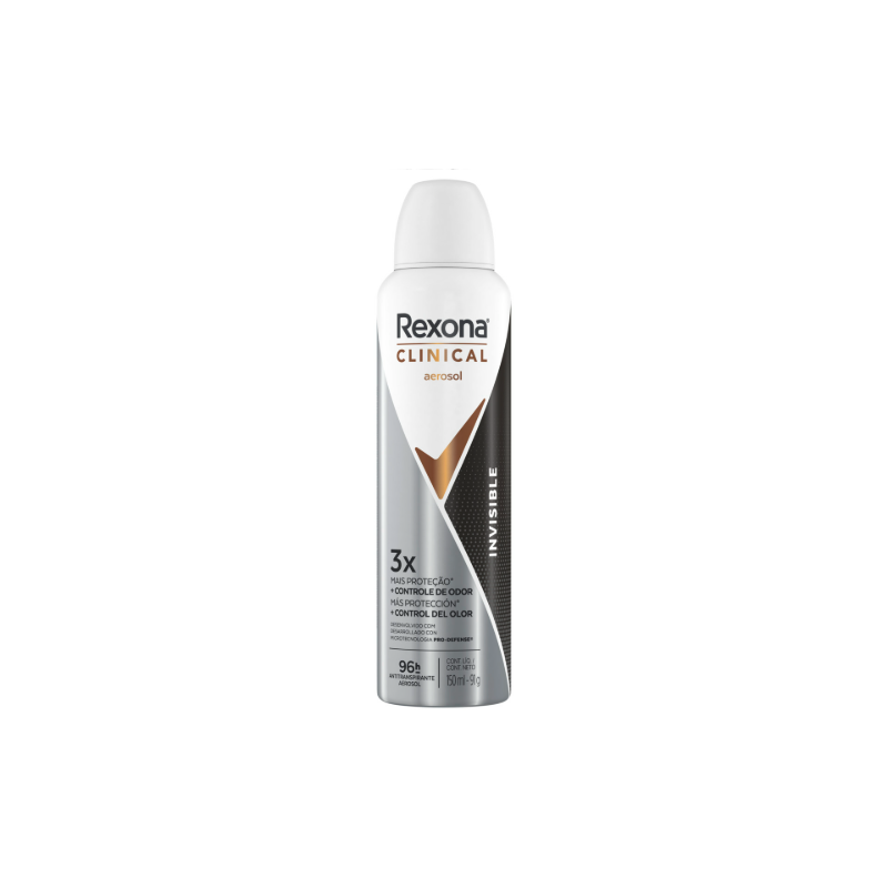 DESODORANTE AEROSOL REXONA FEMININO CLINICAL INVISIVEL 91G