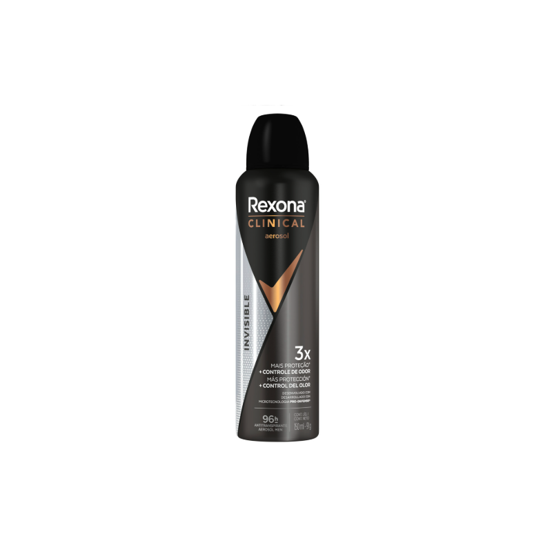 DESODORANTE AEROSOL REXONA MASCULINO CLINICAL INVISIVEL 91G