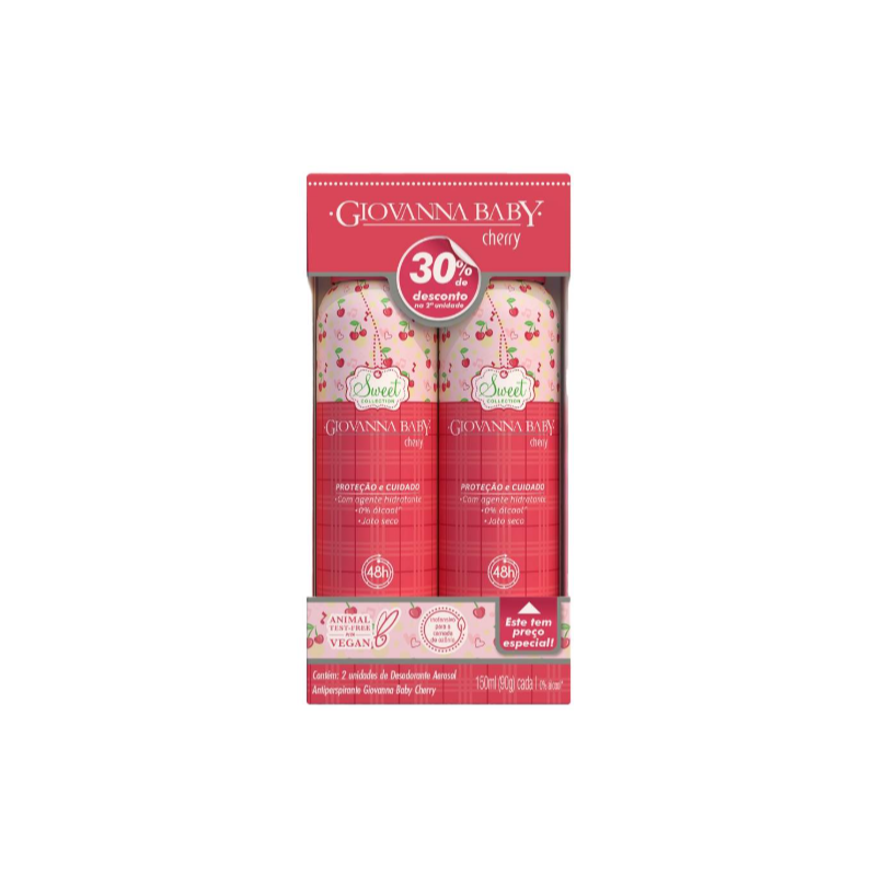 DESODORANTE AEROSOL GIOVANA BABY CHERRY COM 150ML