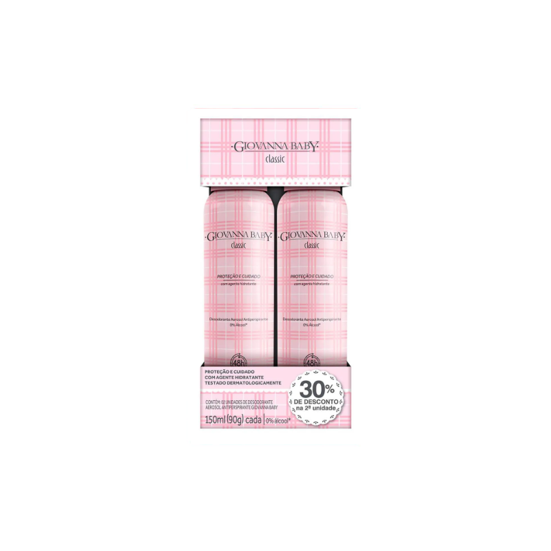 DESODORANTE AEROSOL GIOVANNA BABY CLASSIC 2 UNIDADES 150ML