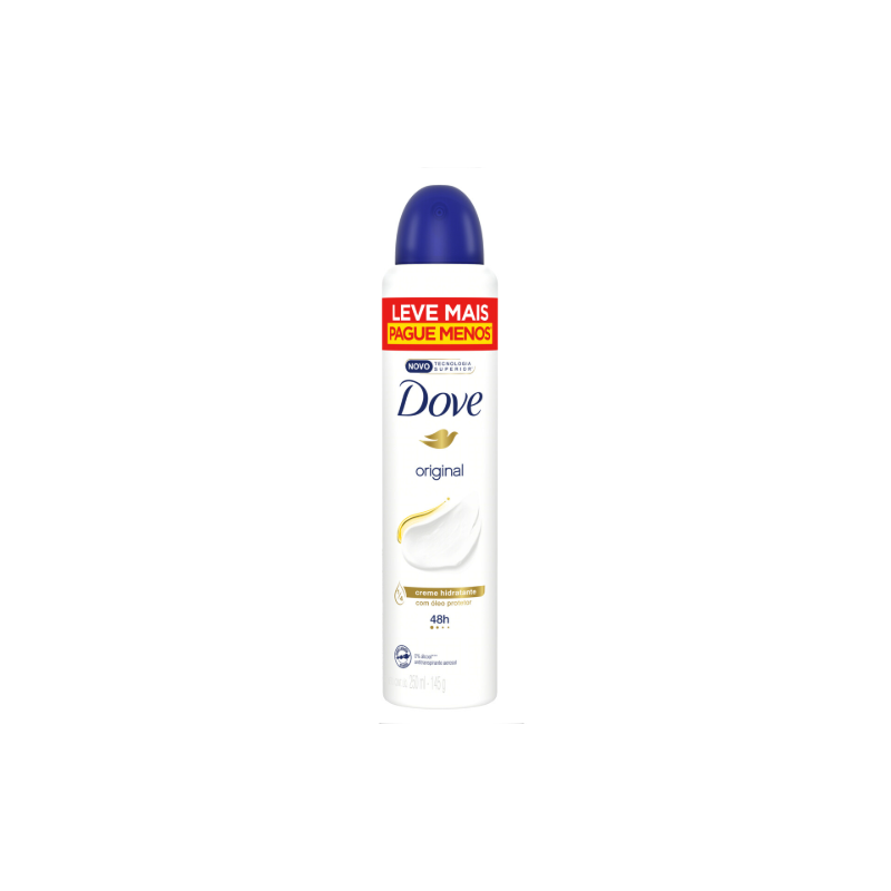 DESODORANTE AEROSOL DOVE ORIGINAL LEVE MAIS E PG MENOS 250ML