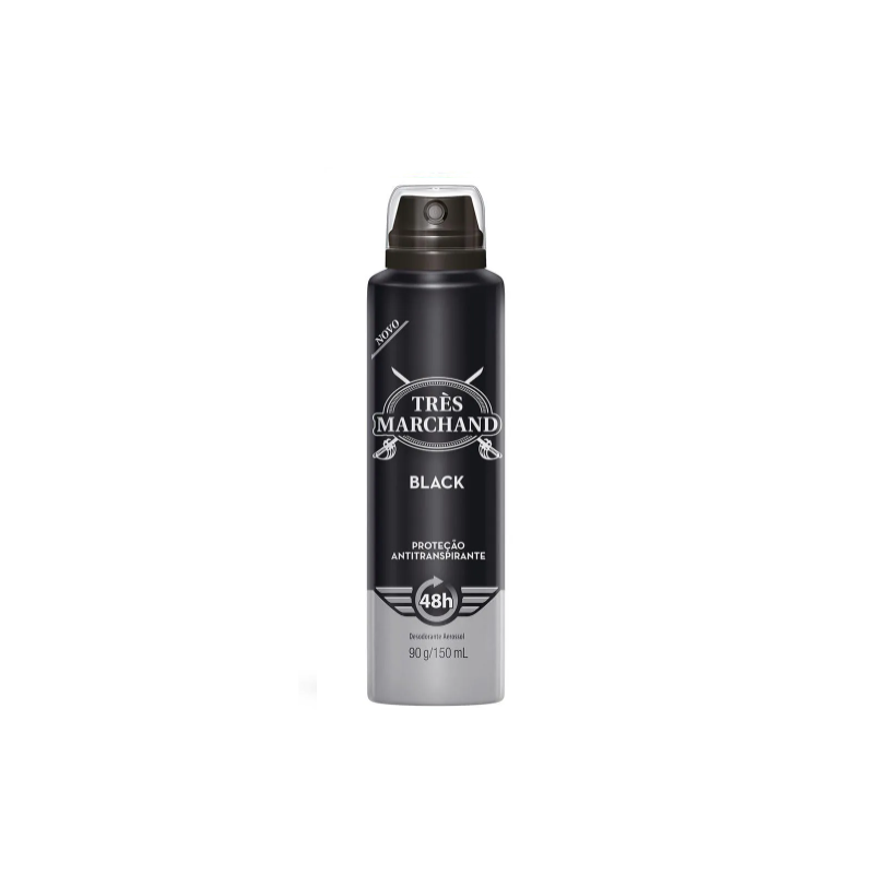 DESODORANTE AEROSOL TRES MARCHAND  BLACK 150ML