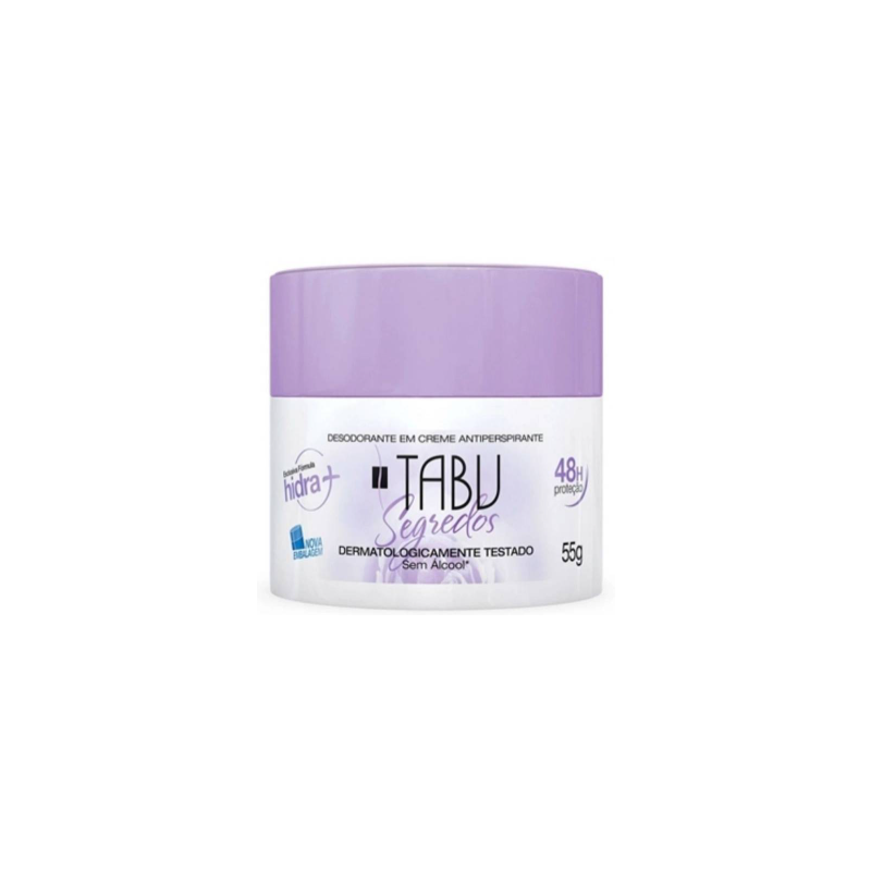 DESODORANTE CREME ANTITRASPIRANTE TABU SEGREDOS 55G