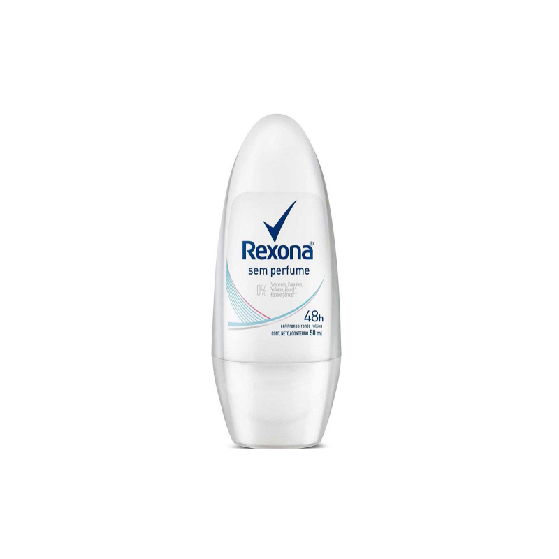 DESODORANTE ROLL-ON REXONA SEM PERFUME 50ML 
