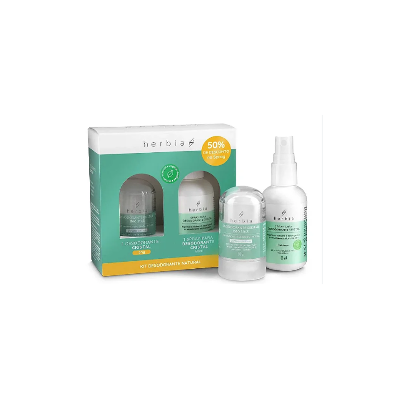 KiT SPRAY DESODORANTE CRISTAL COM 60G