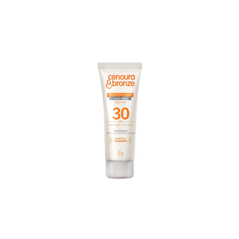 CENOURA E BRONZE PROTETOR SOLAR FACIAL FPS 30 50G