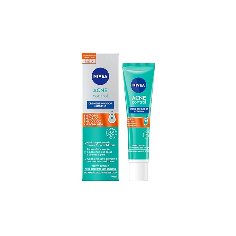 NIVEA CREME RENOVADOR NOTURNO EFEITO PEELING COM 40ML
