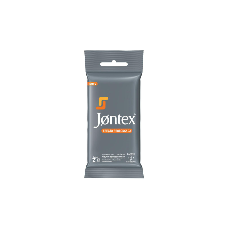PRESERVATIVO JONTEX EREÇÃO PROLONGADA COM 6 UNIDADES 