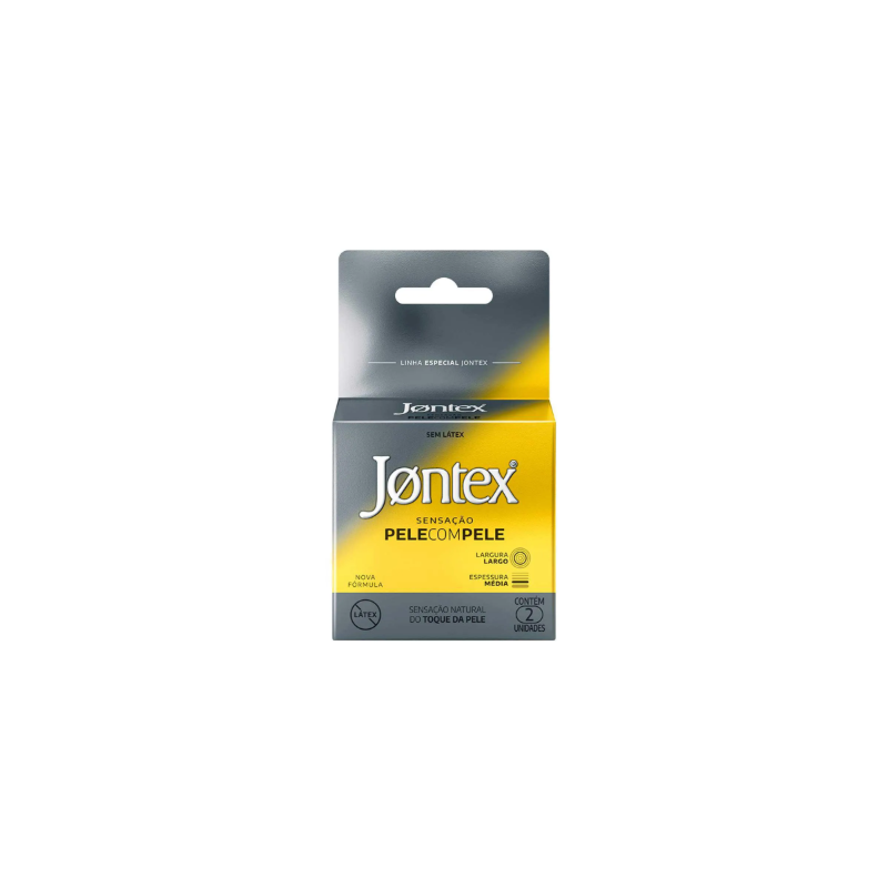 PRESERVATIVO JONTEX PELE COM PELE COM 2 UNIDADES