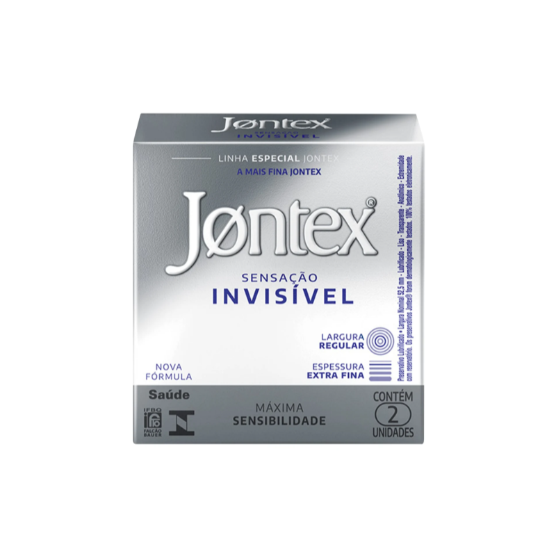 PRESERVATIVO JONTEX SENSACAO INVISIVEL 2 UN 