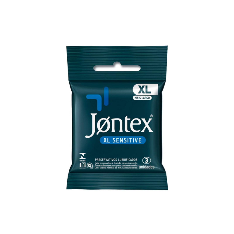 PRESERVATIVO JONTEX XL SENSITIVE COM 3 UNIDADES 