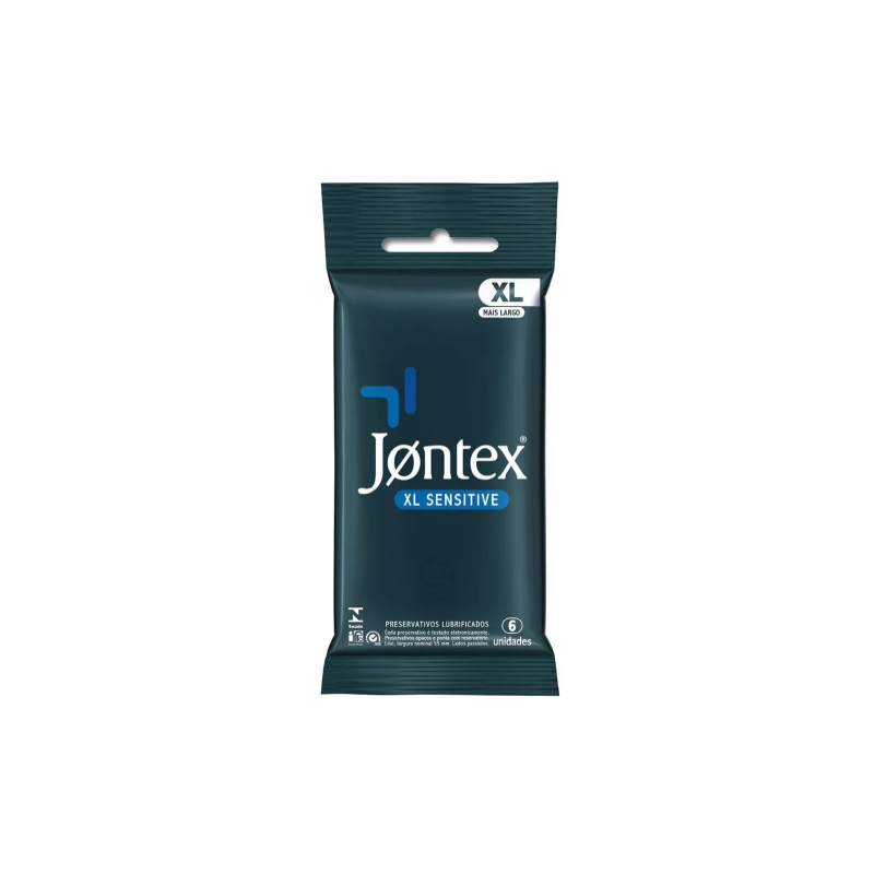 PRESERVATIVO JONTEX XL SENSITIVE COM 6 UNIDADES