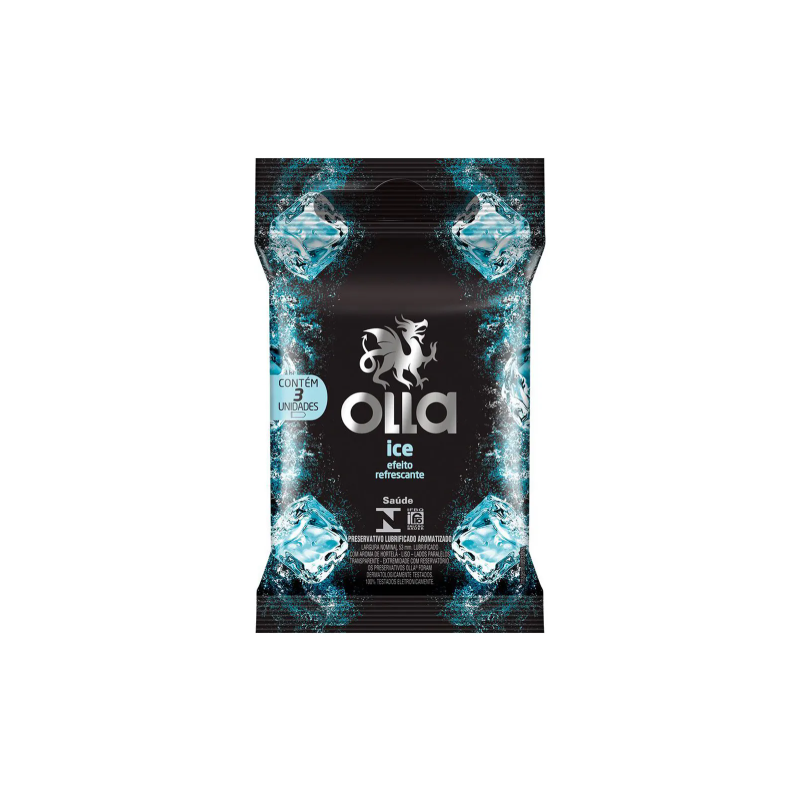 PRESERVATIVO OLLA ICE COM 3 UNIDADES