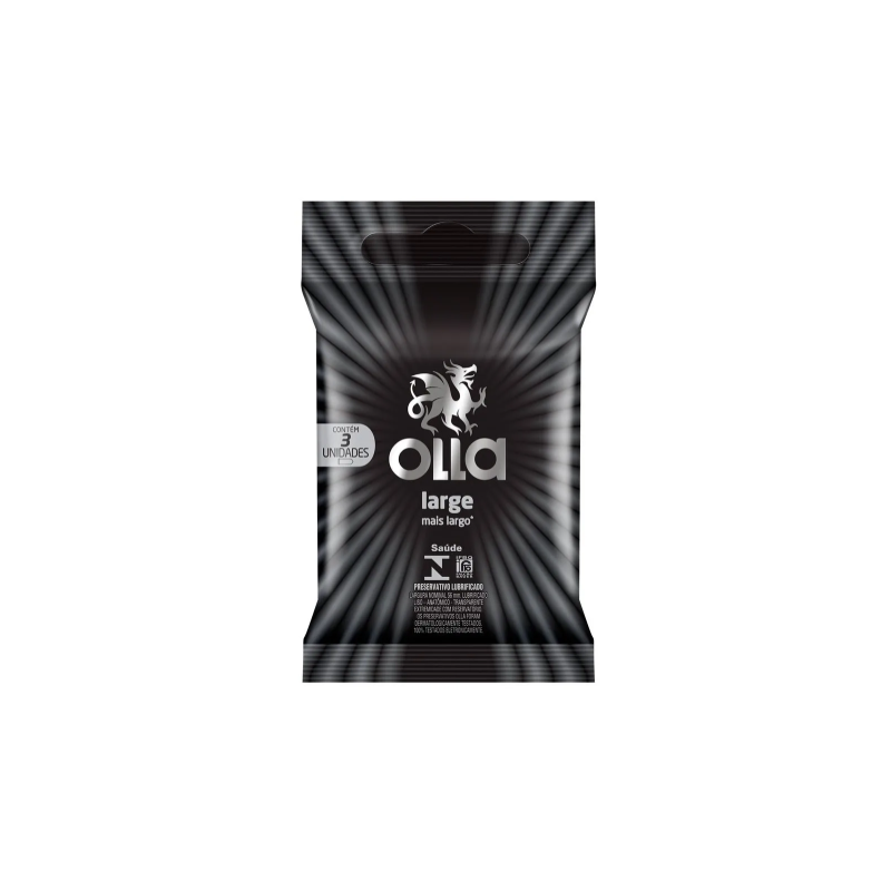 PRESERVATIVO OLLA LARGE COM 3 UNIDADES