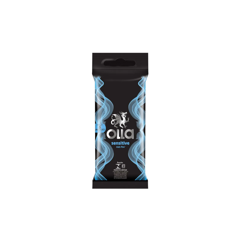 PRESERVATIVO OLLA LUB SENSITIVE COM 6 UNIDADES
