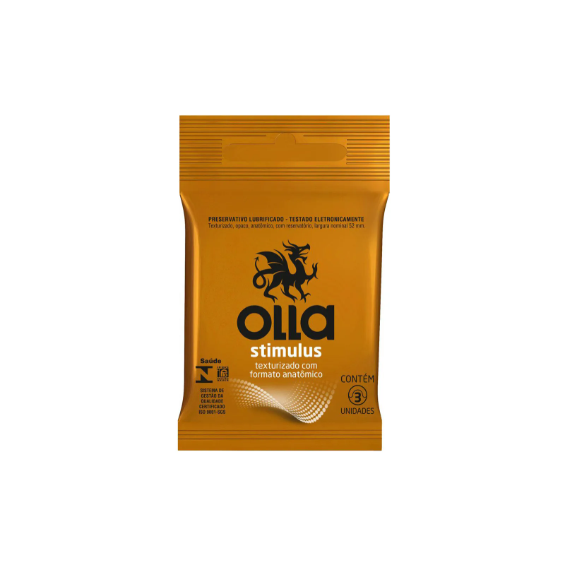 PRESERVATIVO OLLA STIMULUS COM 3 UNIDADES