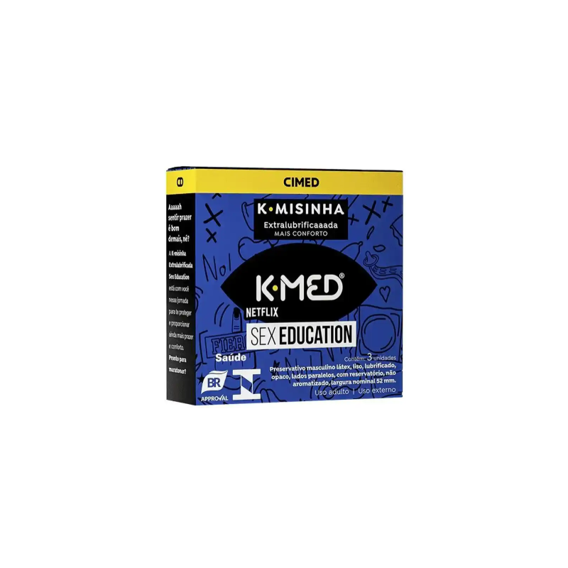 PRESERVATIVO K-MISINHA SEX EDUCATION COM 3 UNIDADES