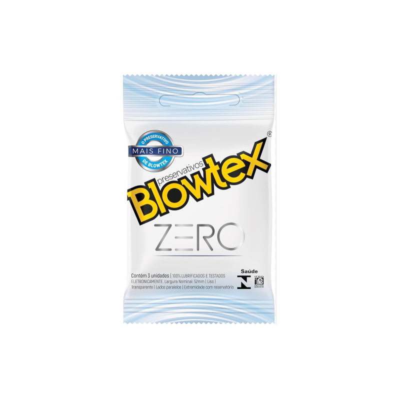 PRESERVATIVO BLOWTEX ZERO COM 3 UNIDADES