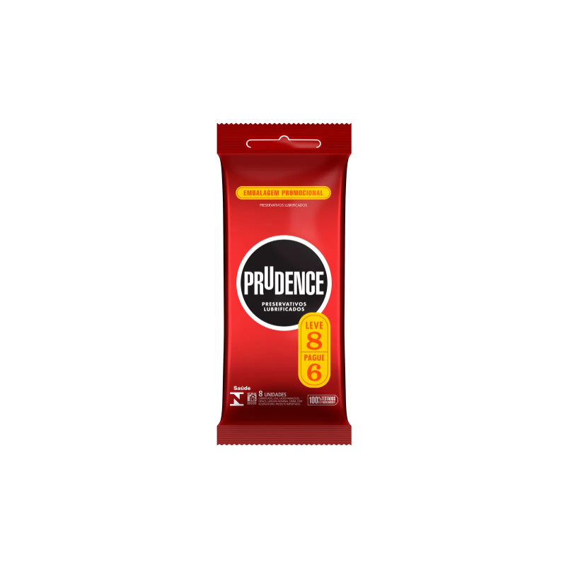 PRESERVATIVO PRUDENCE LUBRIFICADO TRADICIONAL LEVE8 PAGUE6 