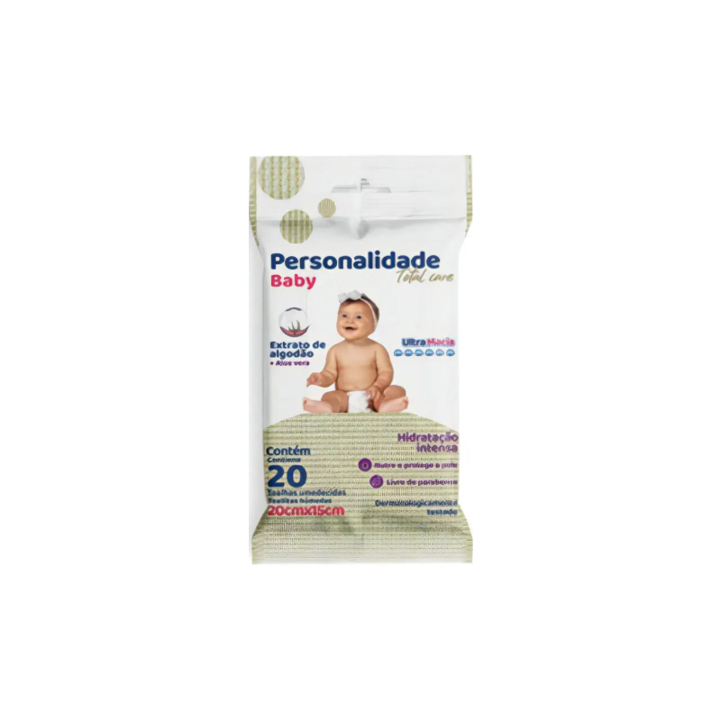 TOALHAS UMEDECIDAS PERSONALIDADE POCKET COM 20 UNIDADES