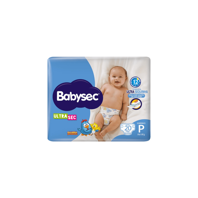 FRALDA BABYSEC JUMBINHO P COM 20 UNIDADES
