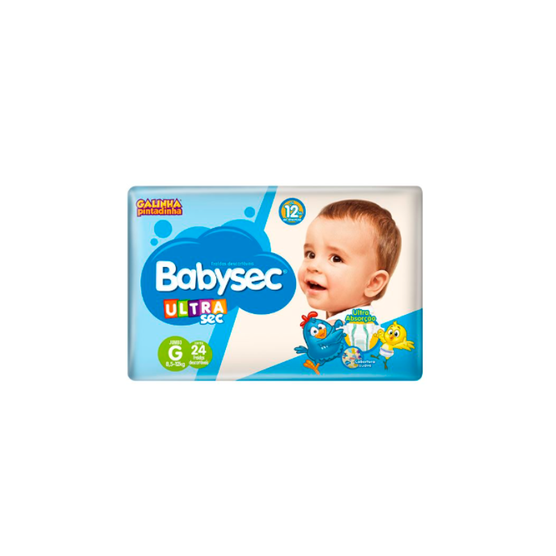 FRALDA BABYSEC JUMBO G COM 24 UNIDADES