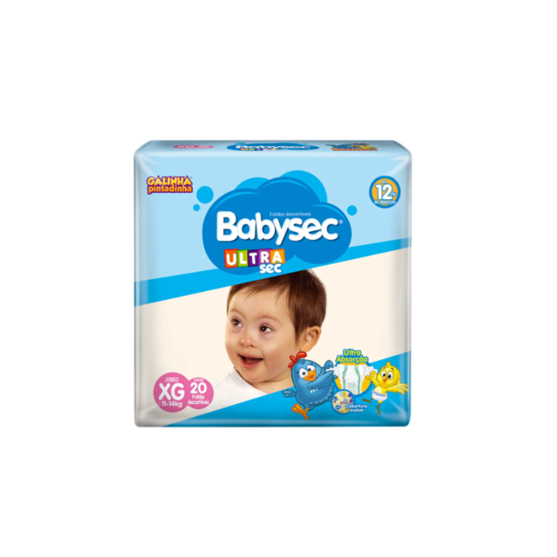 FRALDA BABYSEC JUMBO XG COM 20 UNIDADES