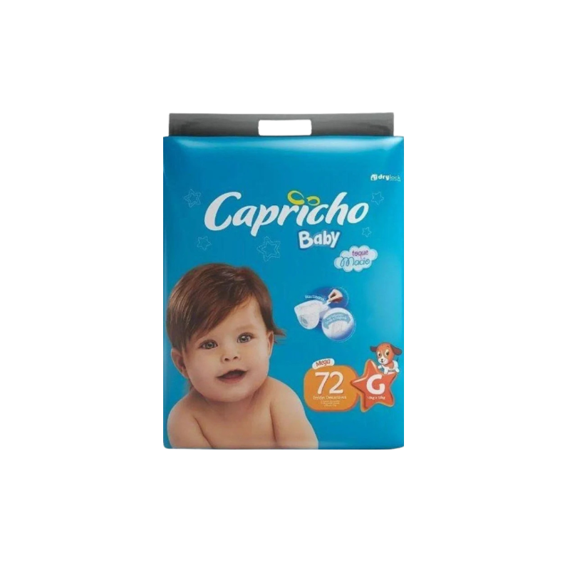 FRALDA CAPRICHO TAMANHO G COM 72 UNIDADES