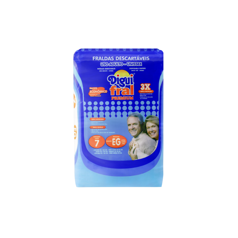 FRALDA DIGUIFRAL PREMIUM EG COM 7 UNIDADES