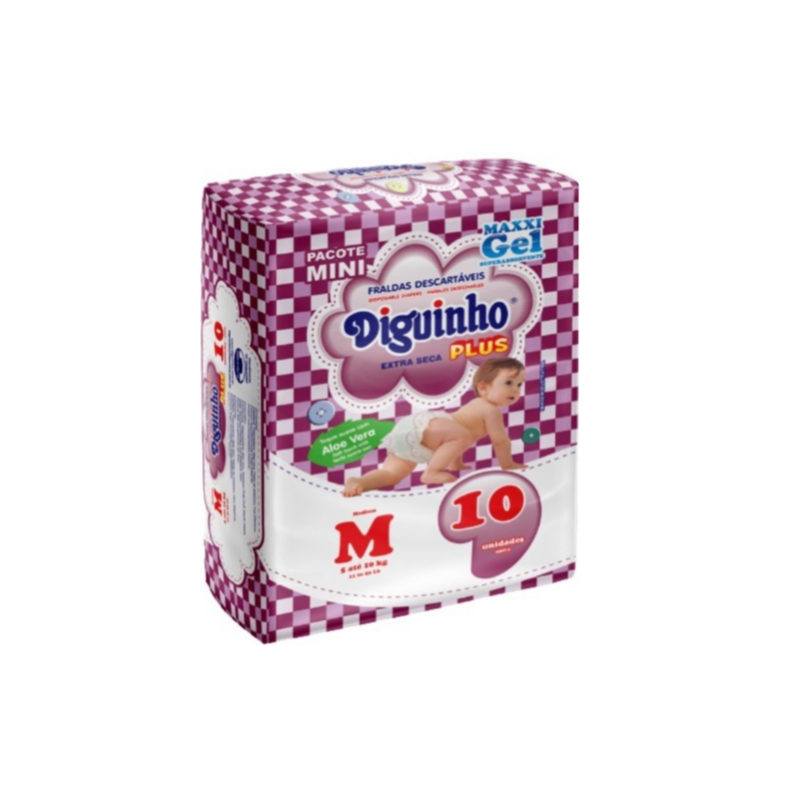 FRALDA DIGUI MINI PLUS M COM 10 UNIDADES