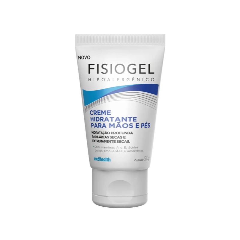 CREME HIDRATANTE PARA MÃOS E PÉS FISIOGEL 50G