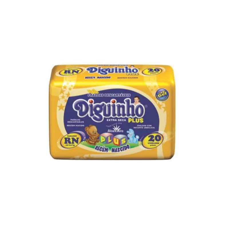 FRALDA DIGUINHO PLUS RN COM 20 UNIDADES