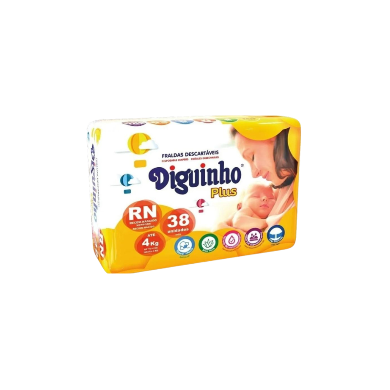 FRALDA DIGUINHO PLUS RN COM 38 UNIDADES