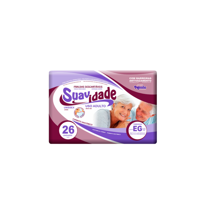 FRALDA SUAVIDADE EG COM 26 UNIDADES