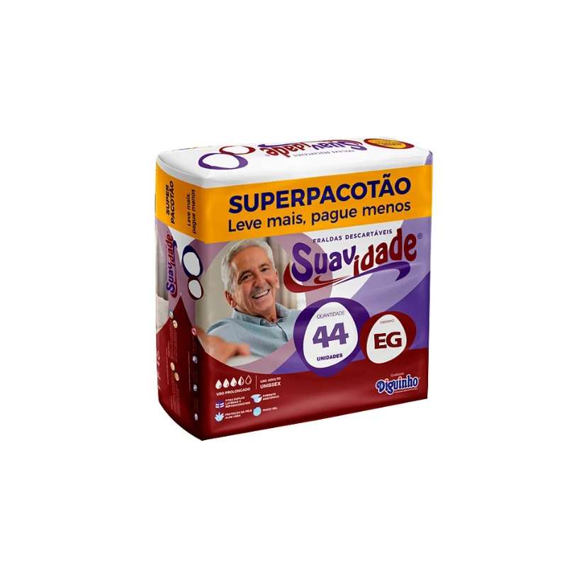 FRALDA SUAVIDADE EG COM 44 UNIDADES