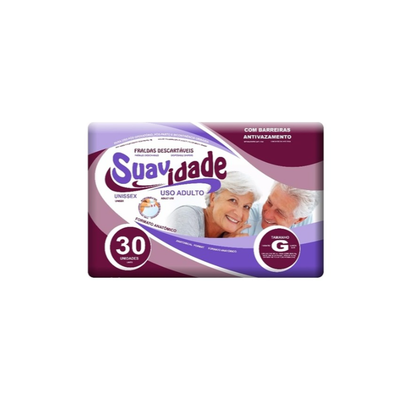 FRALDA SUAVIDADE G COM 30 UNIDADES