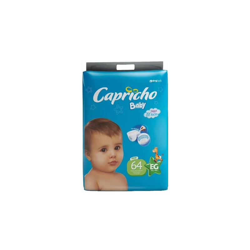 FRALDA CAPRICHO BABY EG COM 64 UNIDADES