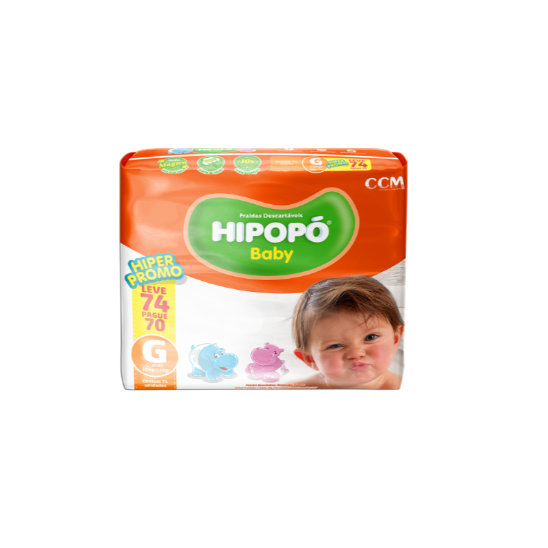 FRALDA HIPER  G COM 74 UNIDADES